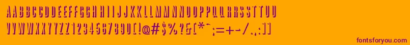 GreatreliefRegular Font – Purple Fonts on Orange Background