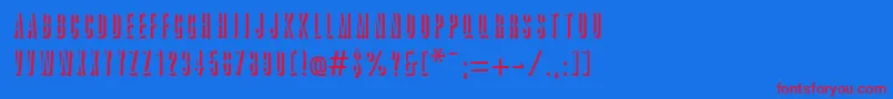 フォントGreatreliefRegular – 赤い文字の青い背景