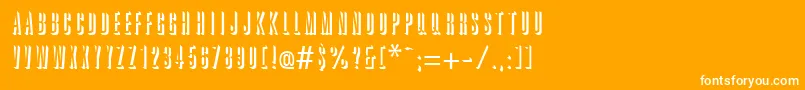 フォントGreatreliefRegular – オレンジの背景に白い文字