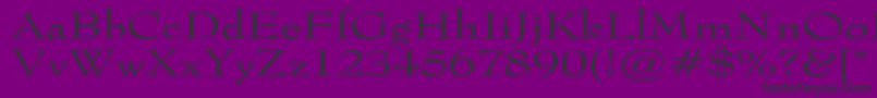 Fonte Tophatextended – fontes pretas em um fundo violeta