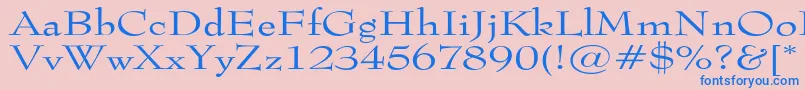 Tophatextended Font – Blue Fonts on Pink Background