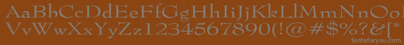 Tophatextended Font – Gray Fonts on Brown Background