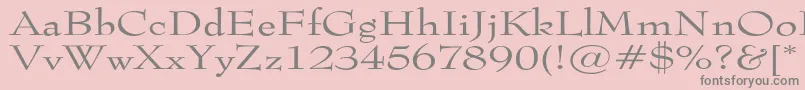Tophatextended Font – Gray Fonts on Pink Background