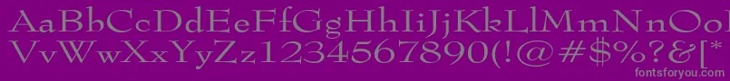Tophatextended Font – Gray Fonts on Purple Background