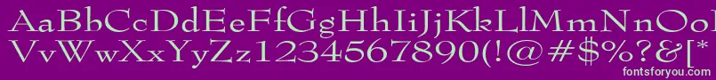 Tophatextended Font – Green Fonts on Purple Background