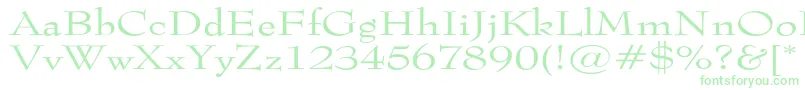 Tophatextended Font – Green Fonts on White Background