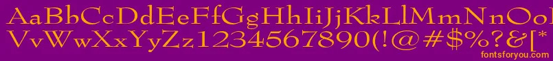 Tophatextended Font – Orange Fonts on Purple Background