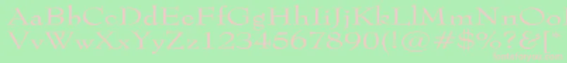 Tophatextended Font – Pink Fonts on Green Background