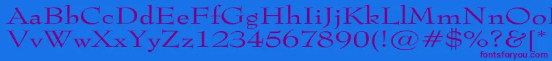 Tophatextended Font – Purple Fonts on Blue Background