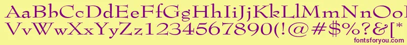 Tophatextended Font – Purple Fonts on Yellow Background