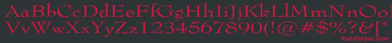 Tophatextended Font – Red Fonts on Black Background