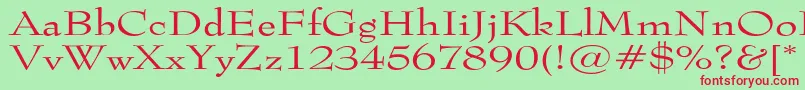 Tophatextended Font – Red Fonts on Green Background