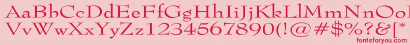 Tophatextended Font – Red Fonts on Pink Background