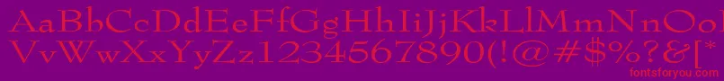 Tophatextended Font – Red Fonts on Purple Background