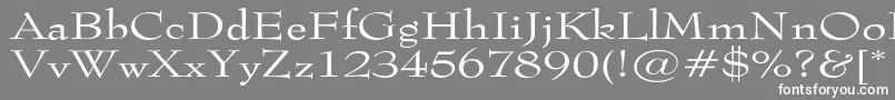 フォントTophatextended – 灰色の背景に白い文字