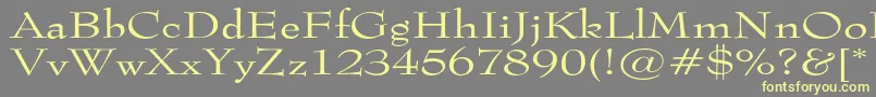 Tophatextended Font – Yellow Fonts on Gray Background