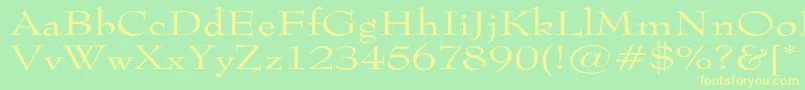 Tophatextended Font – Yellow Fonts on Green Background
