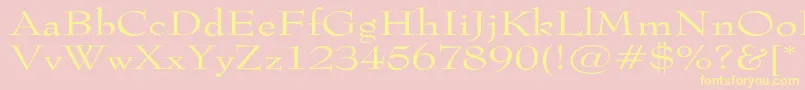 Tophatextended Font – Yellow Fonts on Pink Background