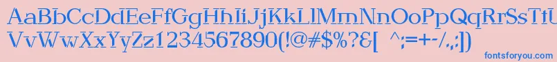 Debbyc Font – Blue Fonts on Pink Background