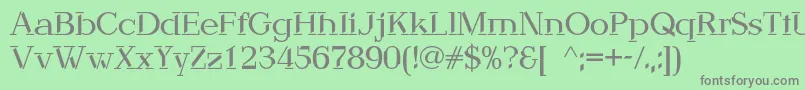 Czcionka Debbyc – szare czcionki na zielonym tle
