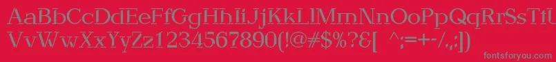Debbyc Font – Gray Fonts on Red Background