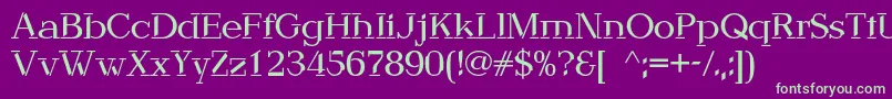 Debbyc Font – Green Fonts on Purple Background