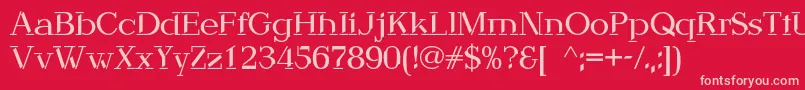 Debbyc Font – Pink Fonts on Red Background