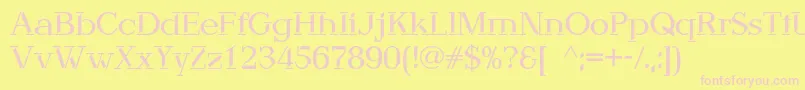 Debbyc Font – Pink Fonts on Yellow Background