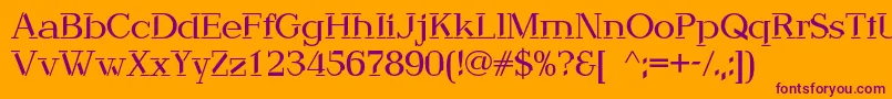 Debbyc Font – Purple Fonts on Orange Background