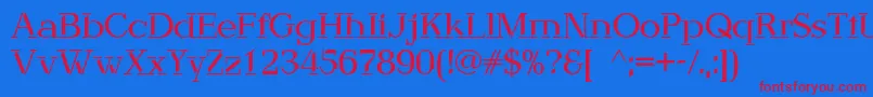 Debbyc Font – Red Fonts on Blue Background