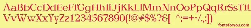 Debbyc Font – Red Fonts on Yellow Background