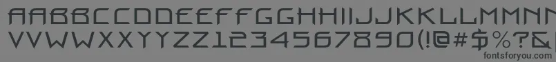 フォントProunbc – 黒い文字の灰色の背景