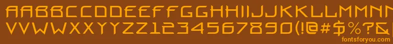 Prounbc Font – Orange Fonts on Brown Background