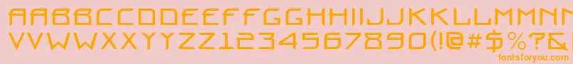 Prounbc Font – Orange Fonts on Pink Background