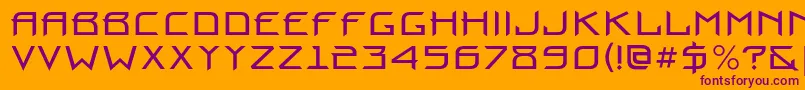 Prounbc Font – Purple Fonts on Orange Background