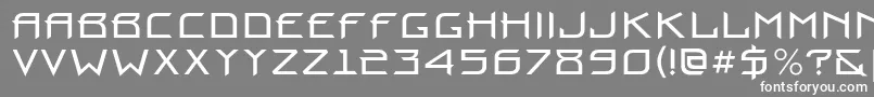 フォントProunbc – 灰色の背景に白い文字