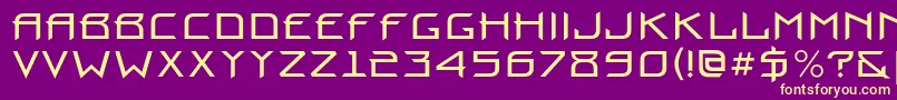 Prounbc Font – Yellow Fonts on Purple Background