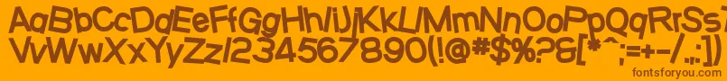 SfBeavertonHeavy Font – Brown Fonts on Orange Background