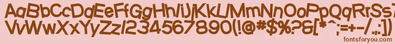 SfBeavertonHeavy Font – Brown Fonts on Pink Background