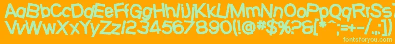 SfBeavertonHeavy Font – Green Fonts on Orange Background