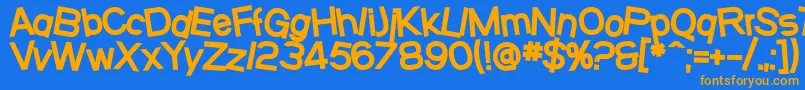 SfBeavertonHeavy Font – Orange Fonts on Blue Background