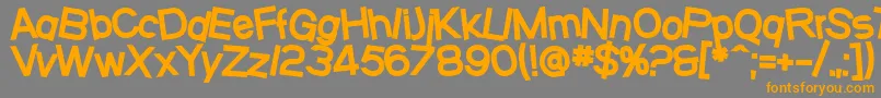 フォントSfBeavertonHeavy – オレンジの文字は灰色の背景にあります。