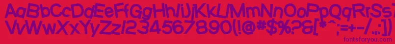 SfBeavertonHeavy Font – Purple Fonts on Red Background