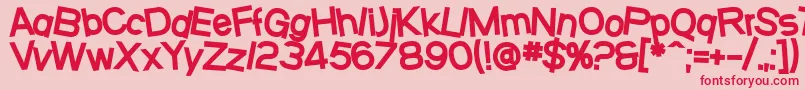 SfBeavertonHeavy Font – Red Fonts on Pink Background