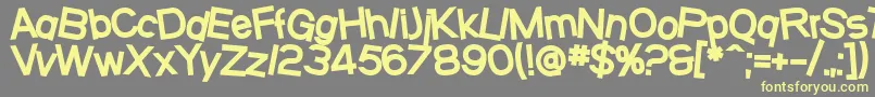 SfBeavertonHeavy Font – Yellow Fonts on Gray Background