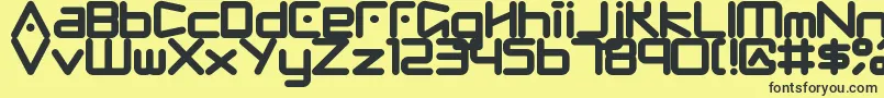 Fringe Font – Black Fonts on Yellow Background