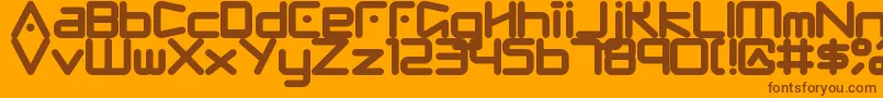 Fringe Font – Brown Fonts on Orange Background