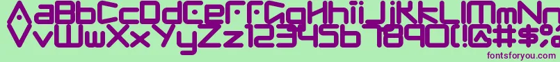 Fringe Font – Purple Fonts on Green Background