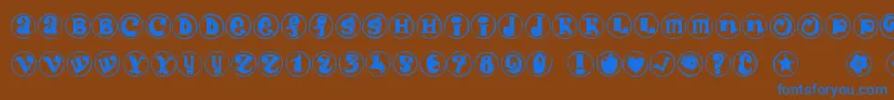 Firewithin Font – Blue Fonts on Brown Background