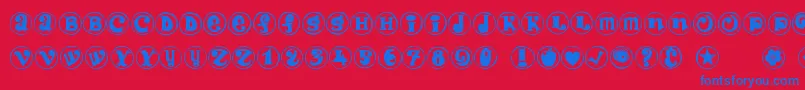 Firewithin Font – Blue Fonts on Red Background